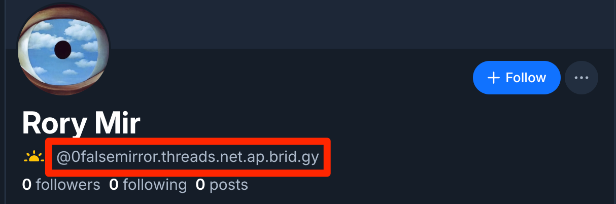 an example of a threads user profile viewed from bluesky an example of a threads user profile viewed from bluesky