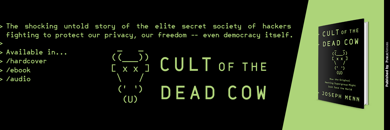 Cult of the Dead Cow Book Photo