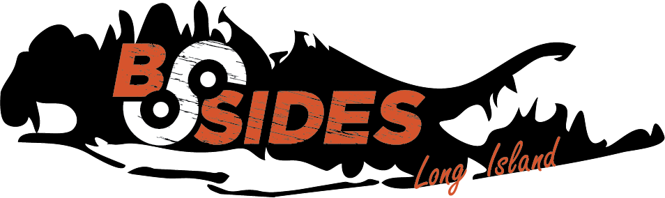 BSides Long Island Logo: Silhouette of Long Island with the word "BSides" embedded. 