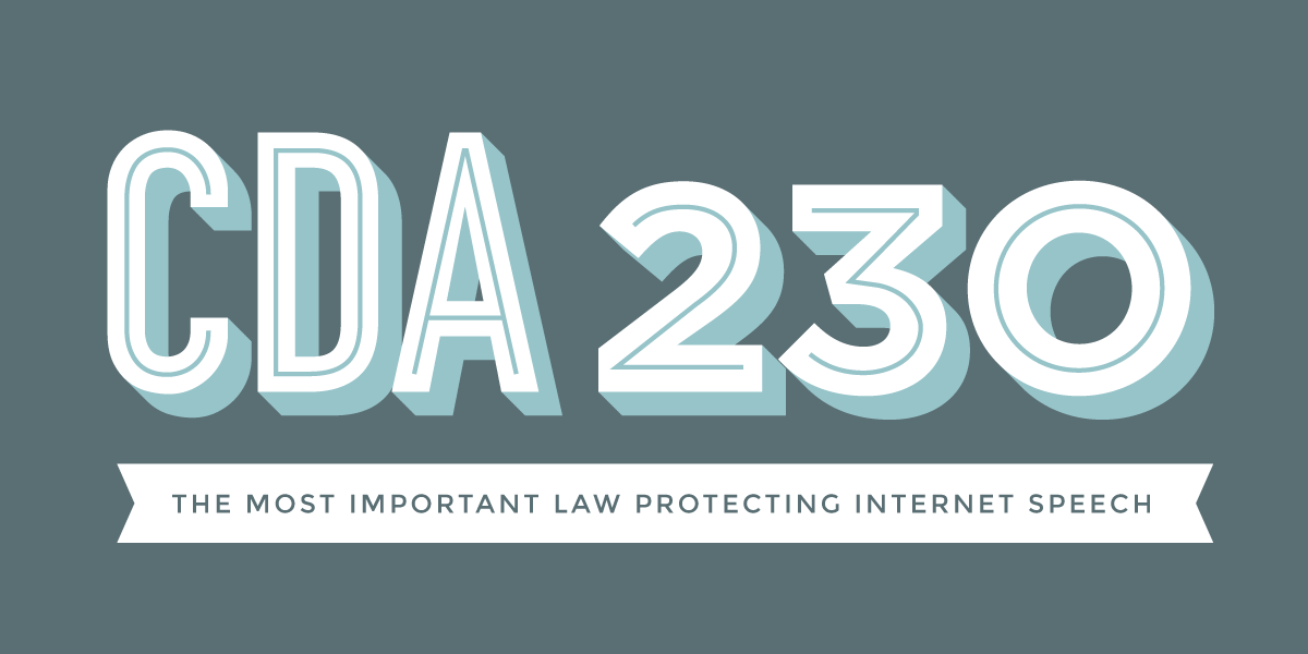 Section 230 Is Good, Actually | Electronic Frontier Foundation