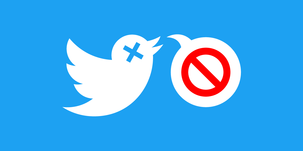 Twitter bird censored