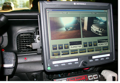 ALPR Monitor Inside Police Car