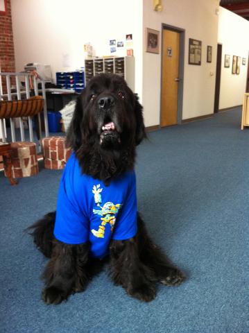 Kodi loving his EFF t-shirt